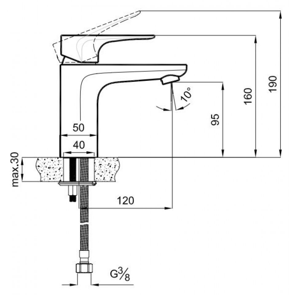 Kale Zero Lavabo Bataryası/Krom 410200500503