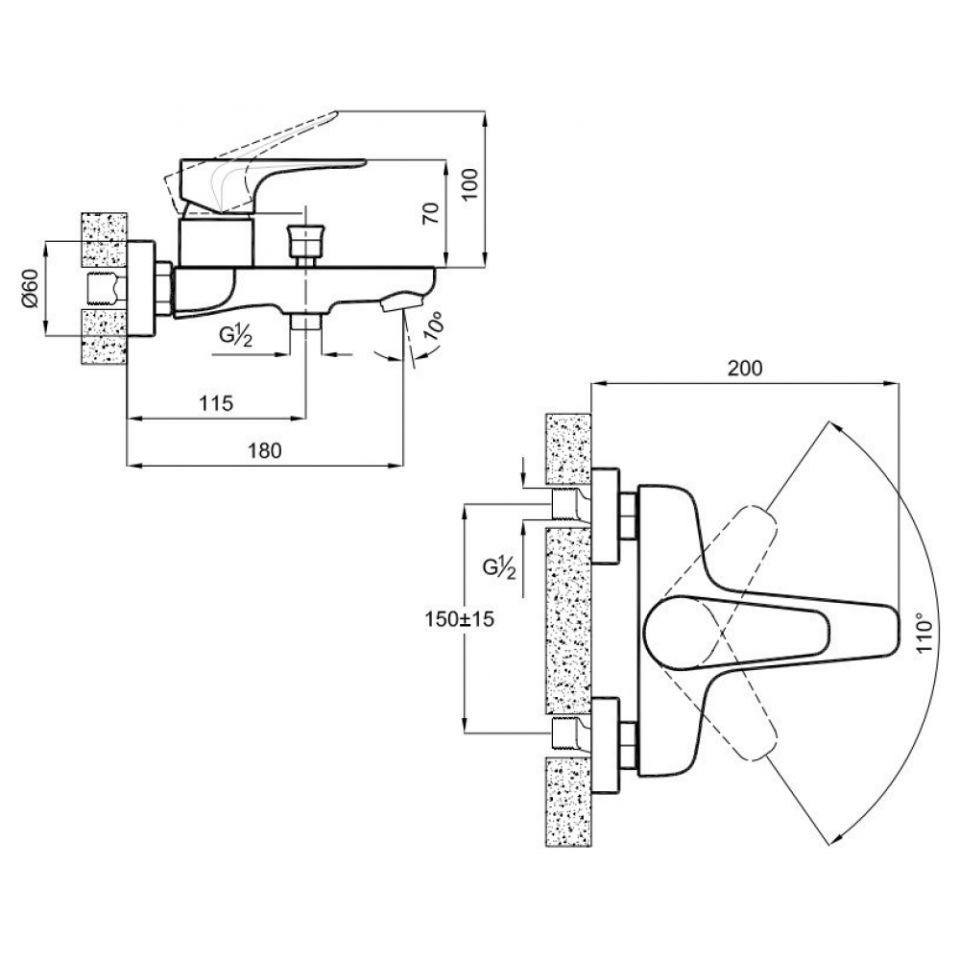 KALE Zero Banyo Bataryası Mat Siyah 410200500508