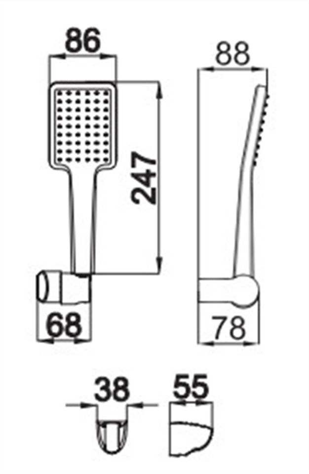 Kale Rain Quadro El Duş Takımı - 1F 410200504982
