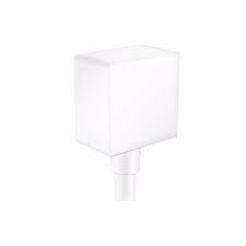 Hansgrohe Fixfit S Kare El Duş Çıkış Dirseği ÇekValfli Satin Beyaz 26455700