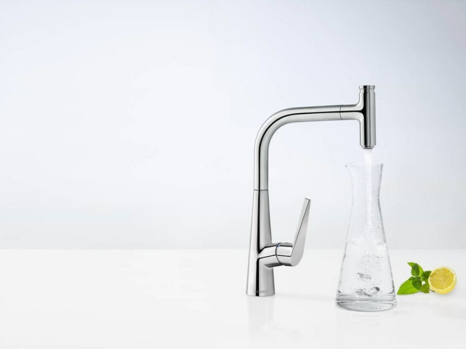 Hansgrohe Talis Select M51 Tek kollu eviye bataryası 220, çekilebilir gaga, 1jet 72822000