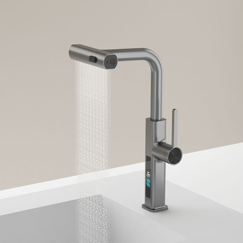 The Sink 3 Fonksiyonlu Antrasit Led Ekran Eviye Bataryası