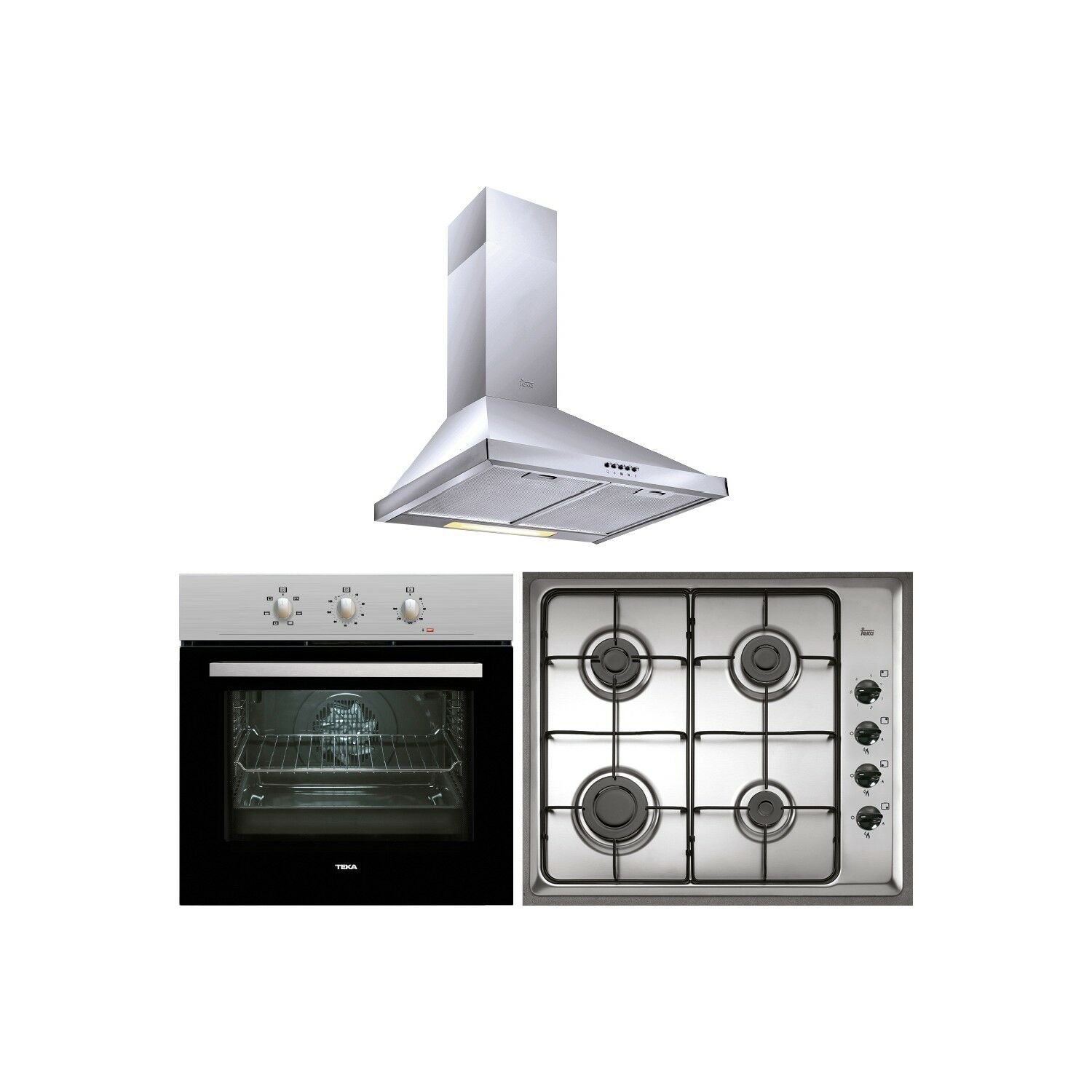 Teka Chef 1 Inox Ankastre Set (HE 715 SS + HLX 640 KBAOE XI (E5) + DF 60)