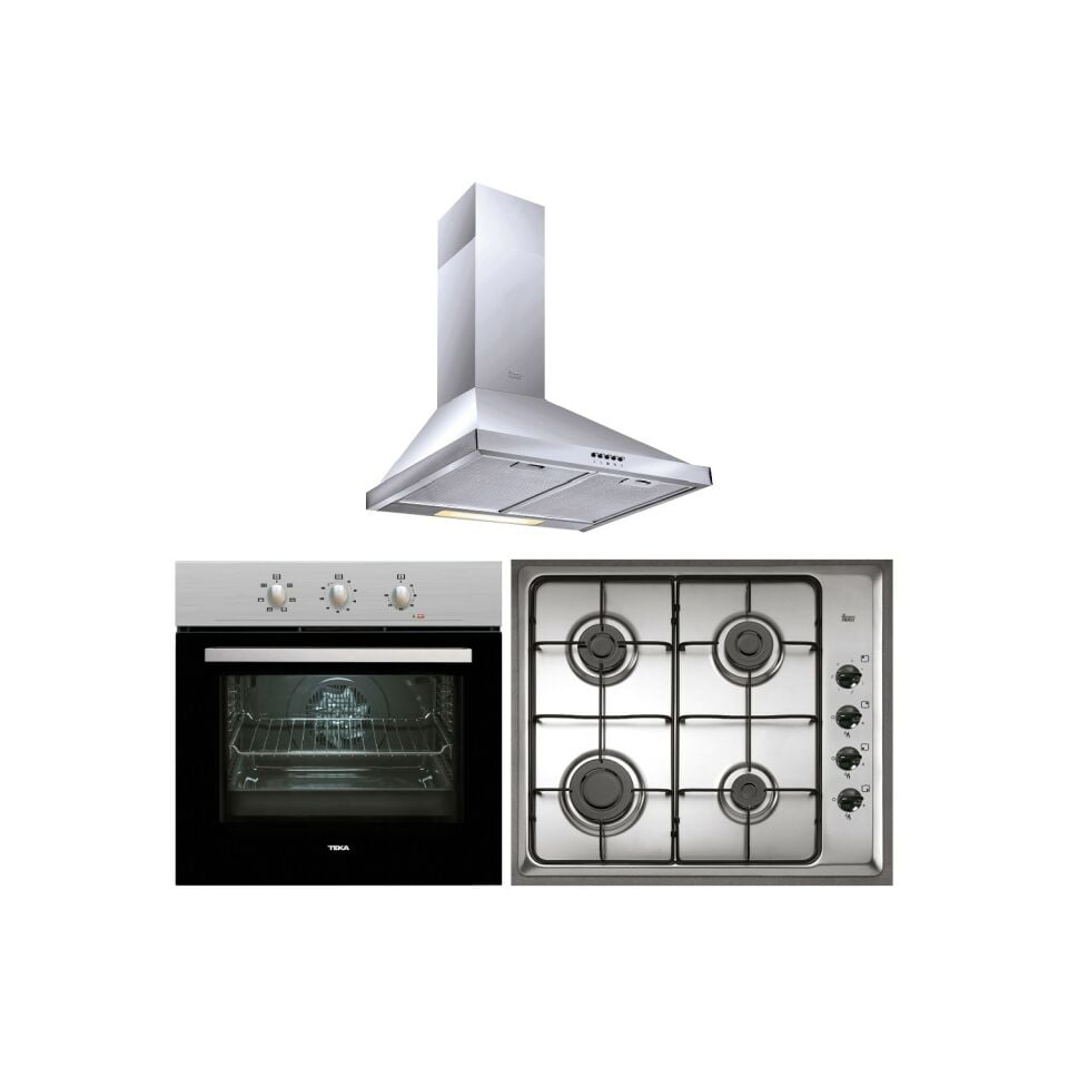 Teka Chef 1 Inox Ankastre Set (HE 715 SS + HLX 640 KBAOE XI (E5) + DF 60)