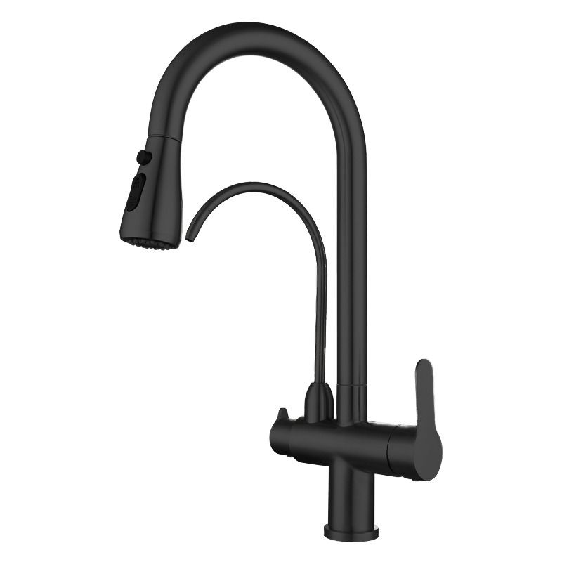 The Sink Mat Siyah Spiralli Arıtmalı 3 Fonksiyonlu Eviye Bataryası