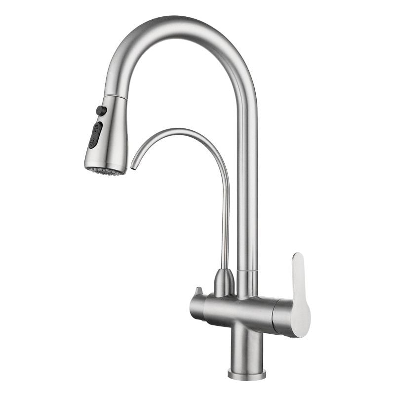 The Sink Krom Spiralli Arıtmalı 3 Fonksiyonlu Eviye Bataryası
