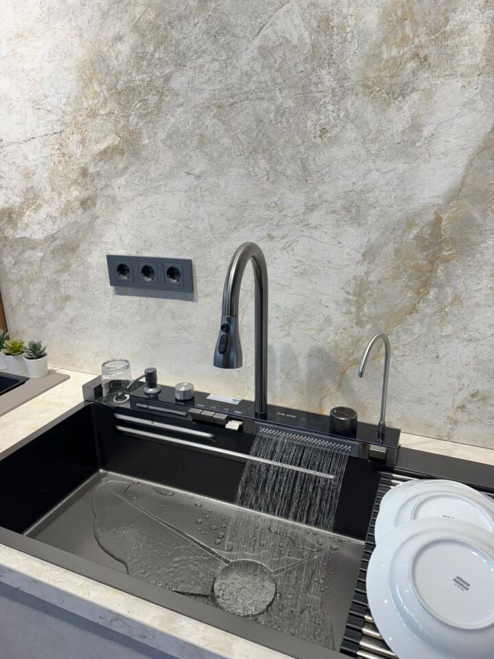 The Sink Marinax 100X50 Ultra Teknolojik Eviye Seti Sol Damlalıklı