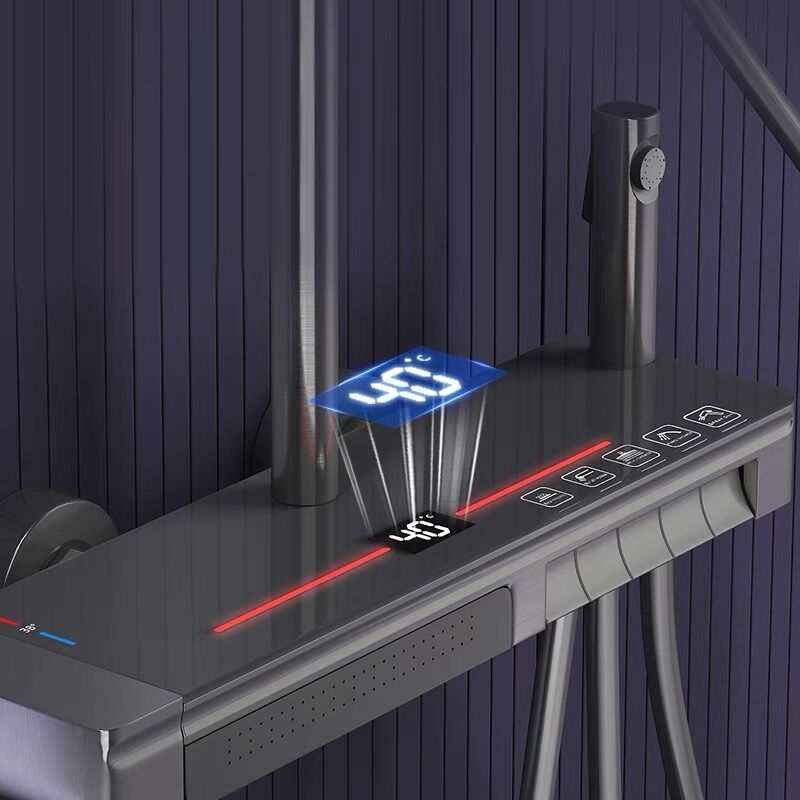 Fleko Piano Active Antrasit Termostatik Duş Seti