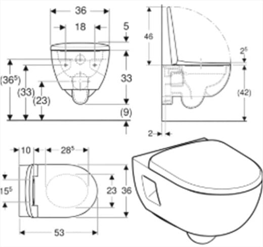 GEBERİT Selnova Rimfree Premium Seti OTC 503.022.00.1