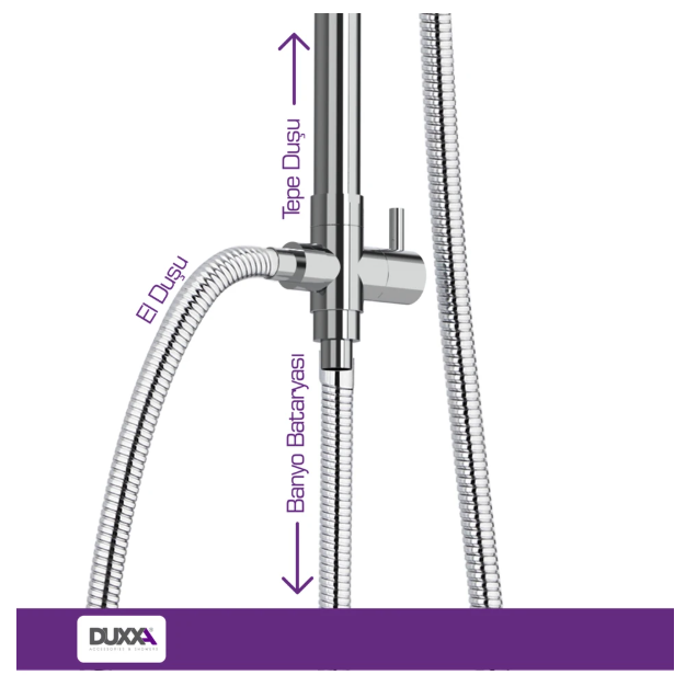 Duxxa mirage tepe duş seti  d.132.4.s