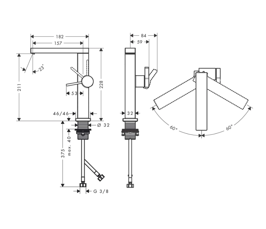 Hansgrohe HG Tecturis E lavabo Bataryası.210 CoolS. KR 73060000
