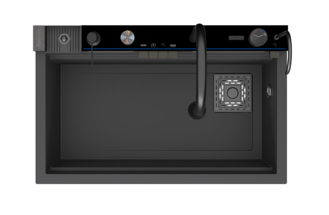 Real Stone Victoria Antrasit Akıllı Eviye  75x46